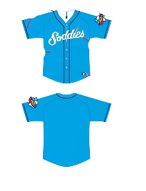 Amarillo Sod Poodles Youth Blue OT Sublimated Jersey