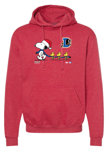 Durham Bulls Snoopy Holiday Hoodie