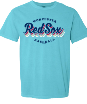 Worcester Red Sox Retro Lagoon Blue Tee