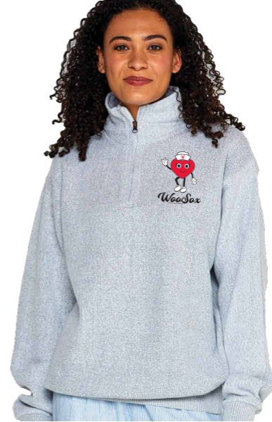 Worcester Red Sox Gray Clara Nantucket Crewneck