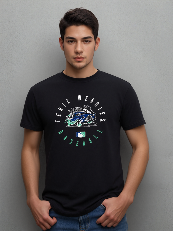 Eerie Wearies Black Garment Dyed Jesea T-Shirt