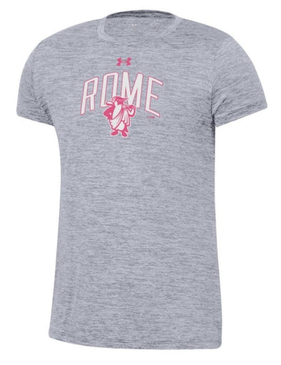 Rome Emperors Youth Girls Short Sleeve Tech Grey Tee