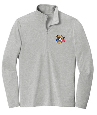 Quarter Zip-Alternate Batting Oyster