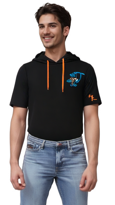 Beloit Sky Carp Black Short Sleeve Hoodie