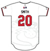 ValleyCats White Full Button Jersey