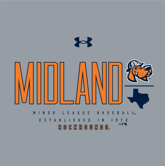 Midland RockHounds Under Armour Performance Cotton Tee