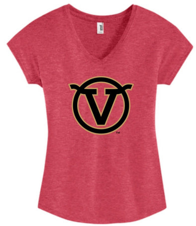 Heather Red Women's V-neck