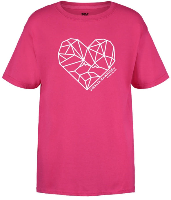 Youth Rawhide Pink Heart Tee