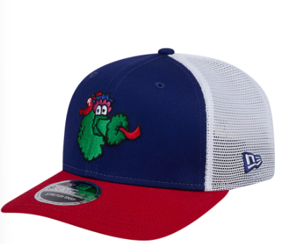 New Era Phanatic 9seventy Blue Front Red Brim White Mesh