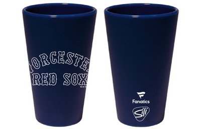 Worcester Red Sox Navy Silicone 16 OZ Pint Glass