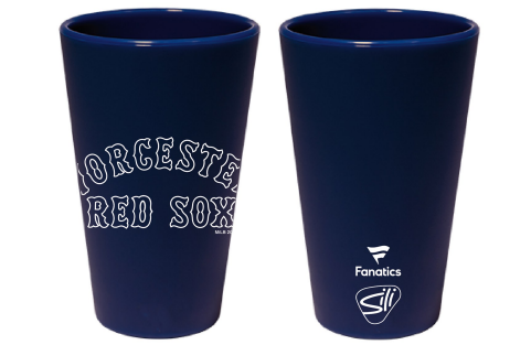 Worcester Red Sox Navy Silicone 16 OZ Pint Glass