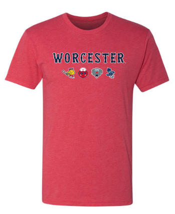 Worcester Red Sox Heather Red Mascots Tee