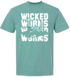 Wicked Worms of Worcester Seafoam Tee
