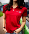Worcester Red Sox Red Women's Waffle Mesh Polo