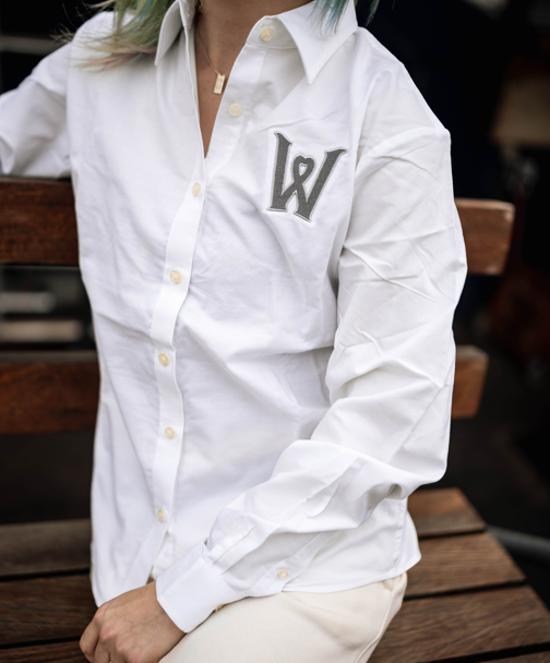 Worcester Red Sox Women's White Long Sleeve Heart W Oxford Long Sleeve