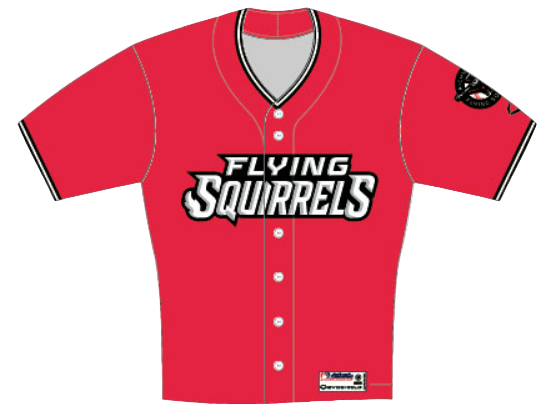 Richmond Flying Squirrels Evoshield Youth Red Alternate Replica Jersey