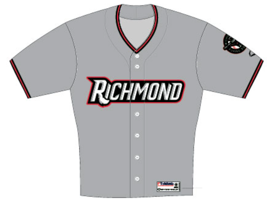 Richmond Flying Squirrels Evoshield Road Replica Jersey