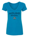 Midland RockHounds Women's Spiral V-neck Tee