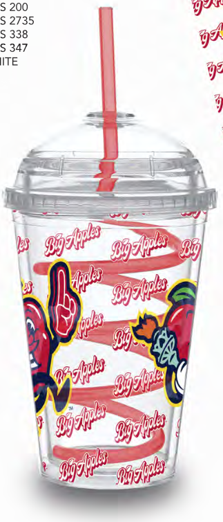 *Pre-Order* BIG APPLES 12oz KIDS Tumbler w/ Swirly Straw