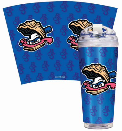 24oz Tumbler with Batting Oyster Logo