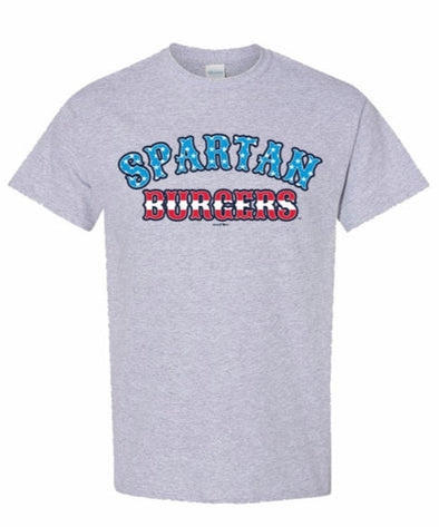 Adult Comfort Colors Grey Script Flag Tee