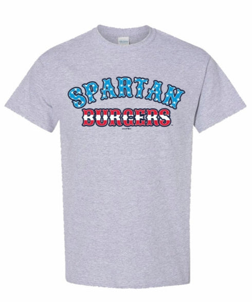 Adult Comfort Colors Grey Script Flag Tee