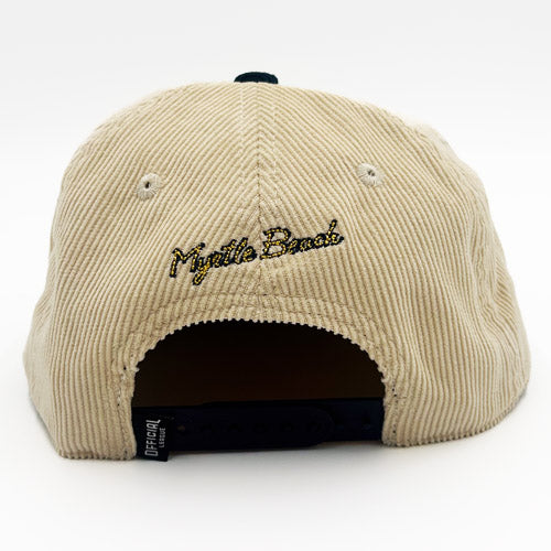 Myrtle Beach Pelicans Official League Tan Script Corduroy Adjustable Cap