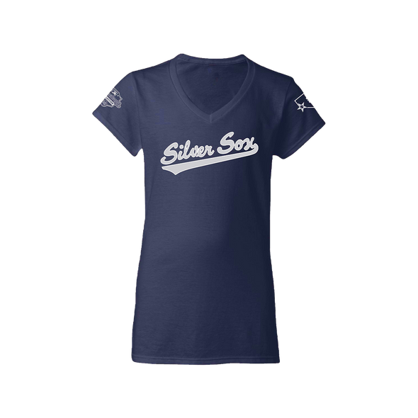 Silver Sox Ladies V-neck Tee