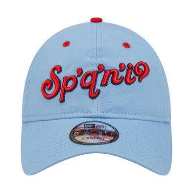 Spokane Indians Sky Blue Salish Script Adj Cap