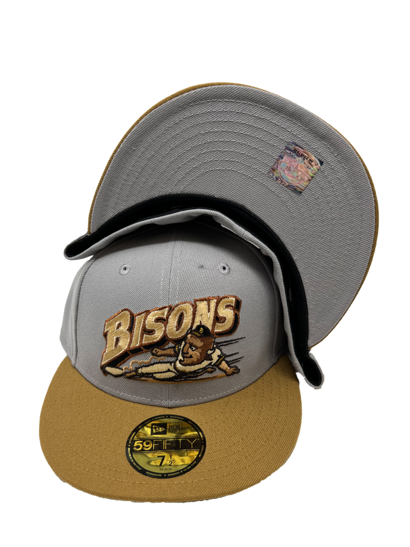 Buffalo Bisons Retro Slide Gray Wheat 5950 Cap