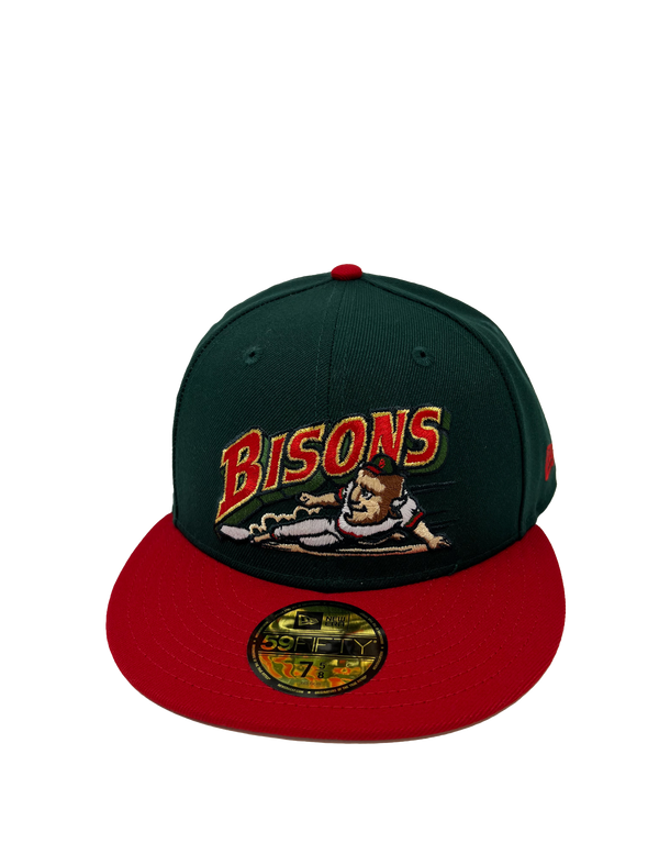 Buffalo Bisons Retro Slide Green Red 5950 Cap