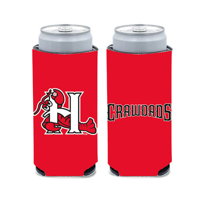 Hickory Crawdads Wincraft 12 oz Slim Can Red Koozie
