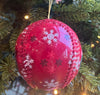 Great Lakes Loons Red Snowflake Ornament