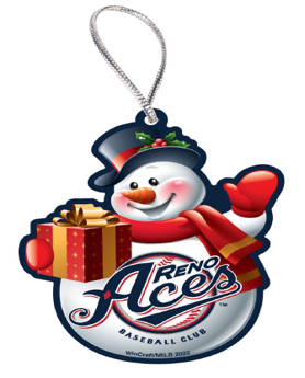 Reno Aces Snowman Ornament