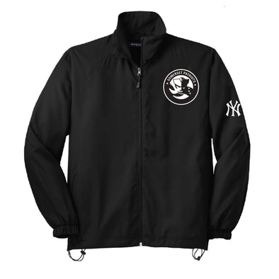 Somerset Patriots Men's Black ICON Medallion Co Branded Sport-Tek Windbreaker Jacket