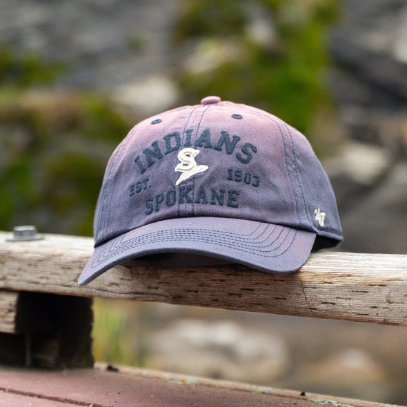 Spokane Indians Vintage Navy Dusted Steuben Adj Cap