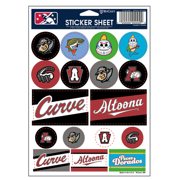 Altoona Curve 5"x7" Sticker Sheet