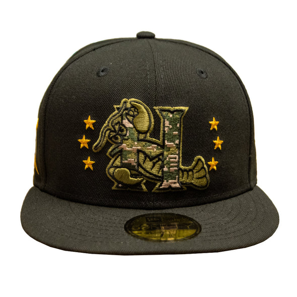 Hickory Crawdads New Era 59Fifty 2024 Armed Forces Hat