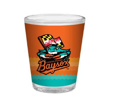 Chesapeake Baysox Shot Glass ORANGE