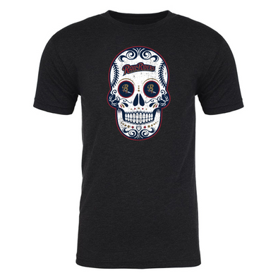 Scranton Wilke's-Barre RailRiders 108 Stitches Sugar Skull Home R Tee