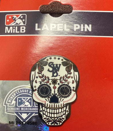 Scranton Wilke's-Barre RailRiders Sugar Skull Pin