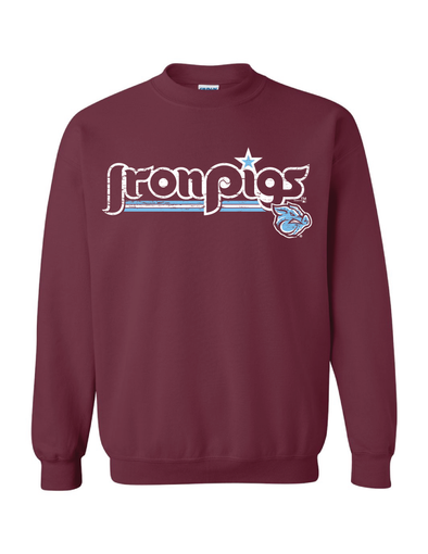 Lehigh Valley IronPigs Retro Stripes Crewneck Sweatshirt