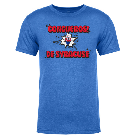 Syracuse Mets 108 Stitches Congueros de Syracuse Comic Burst Tee