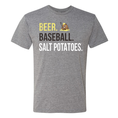 Syracuse Mets Salt Potatoes Beer Baseball Tee