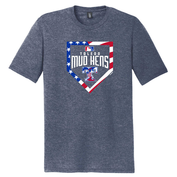 Toledo Mud Hens Base Flag Tri-Blend T