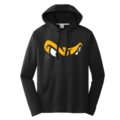 Toledo Mud Hens Black Birdwatcher Performance Hooded Sweatshirt