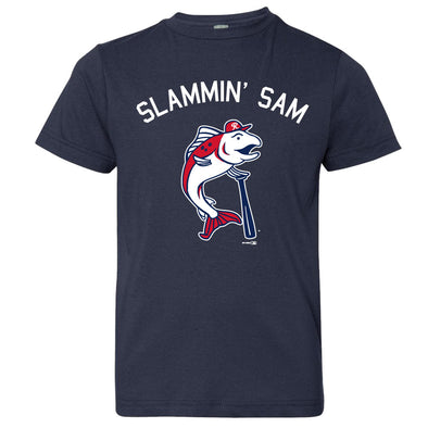 Tacoma Rainiers Youth Navy Slammin' Sam Tee