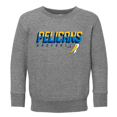 MYRTLE BEACH PELICANS BIMM RIDDER TODDLER GRANITE HEATHER SOMBRERO CREWNECK SWEATSHIRT