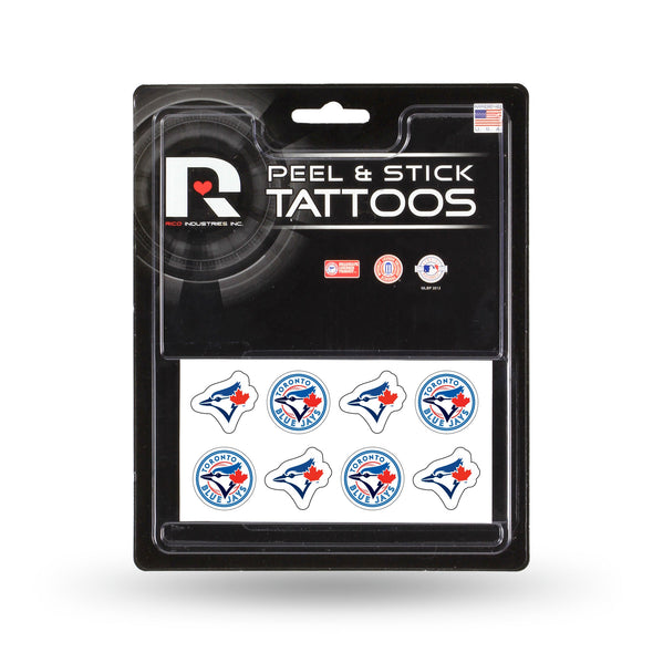 Toronto Blue Jays 8-Piece Peel n Stick Tattoo Set