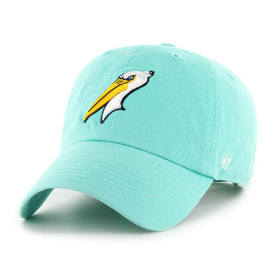 MYRTLE BEACH PELICANS 47 BRAND TIFFANY BLUE ALTERNATE CLEAN UP ADJUSTABLE CAP